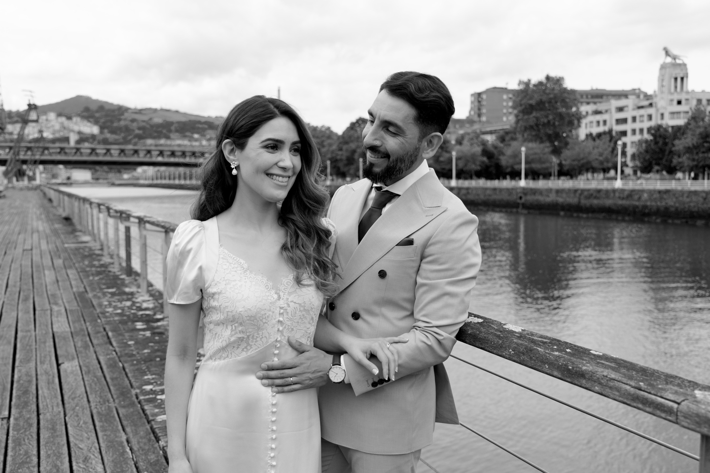 Fotografía boda blanco negro Bilbao