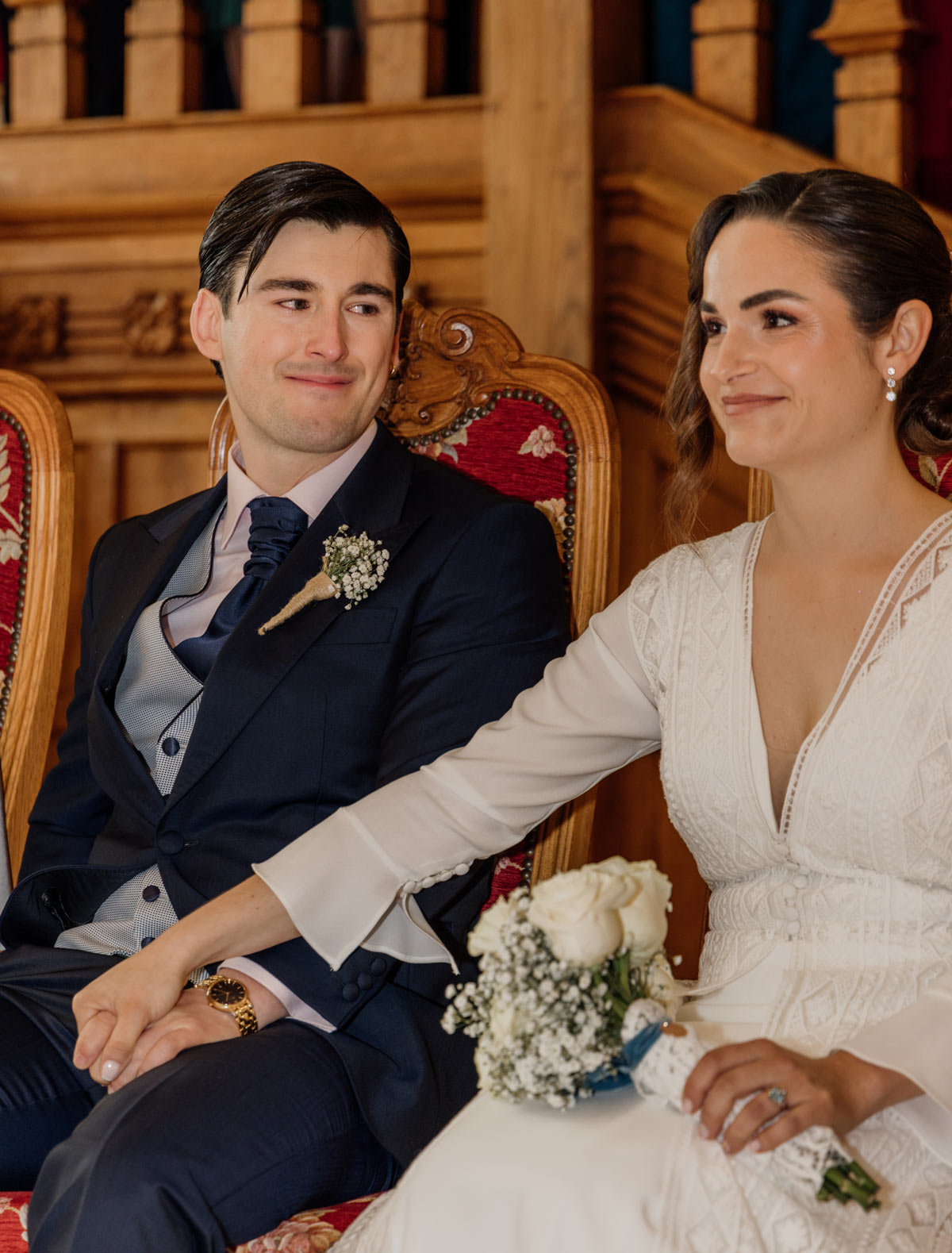 Fotografía bodas novio emocionado Santander