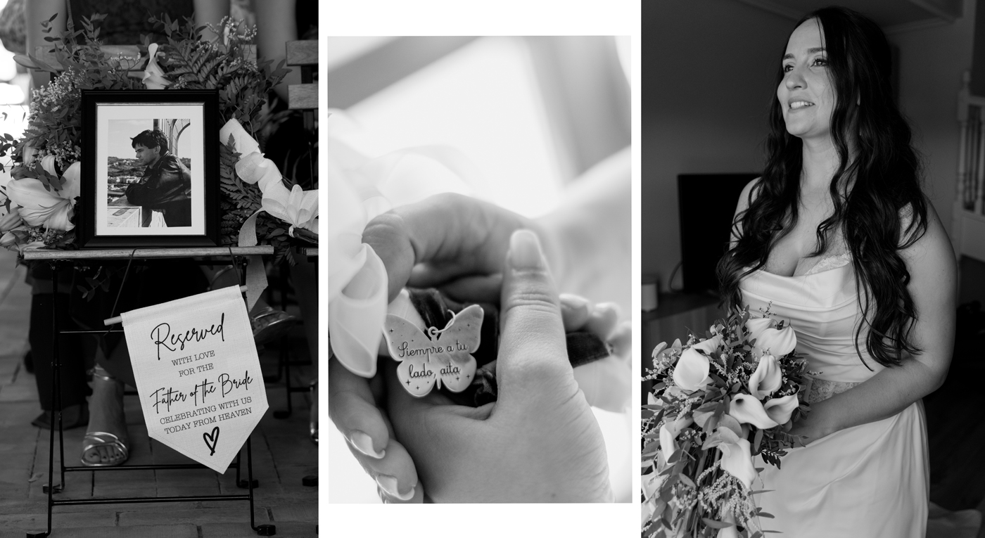 Fotografía emotiva boda blanco negro
