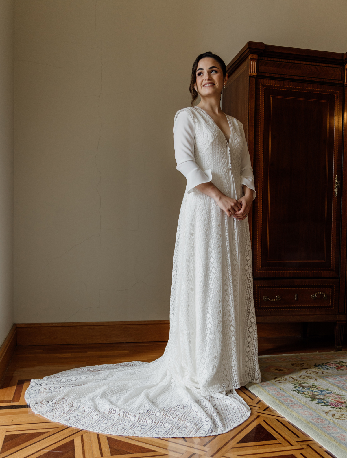 Fotografía novia sonriendo Cantabria