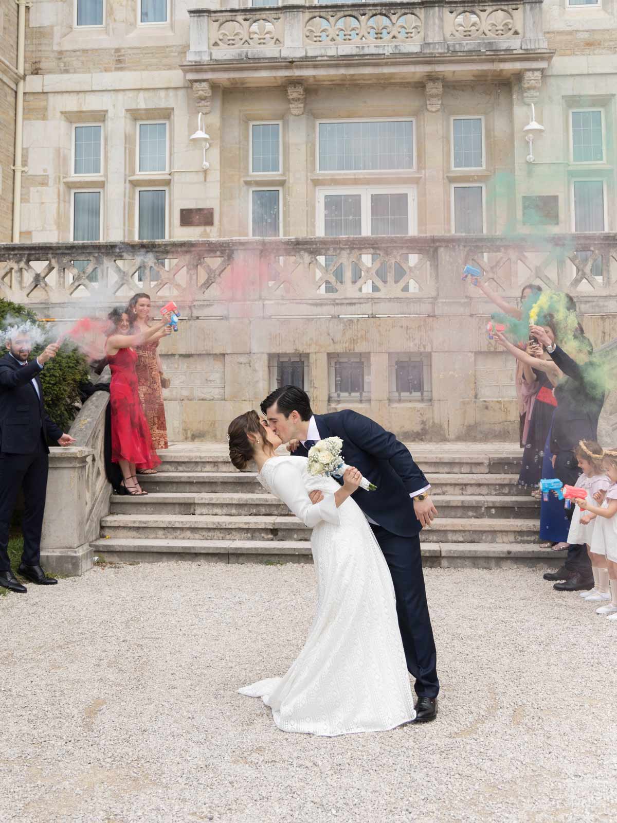 Fotografía novios exteriores Palacio Magdalena