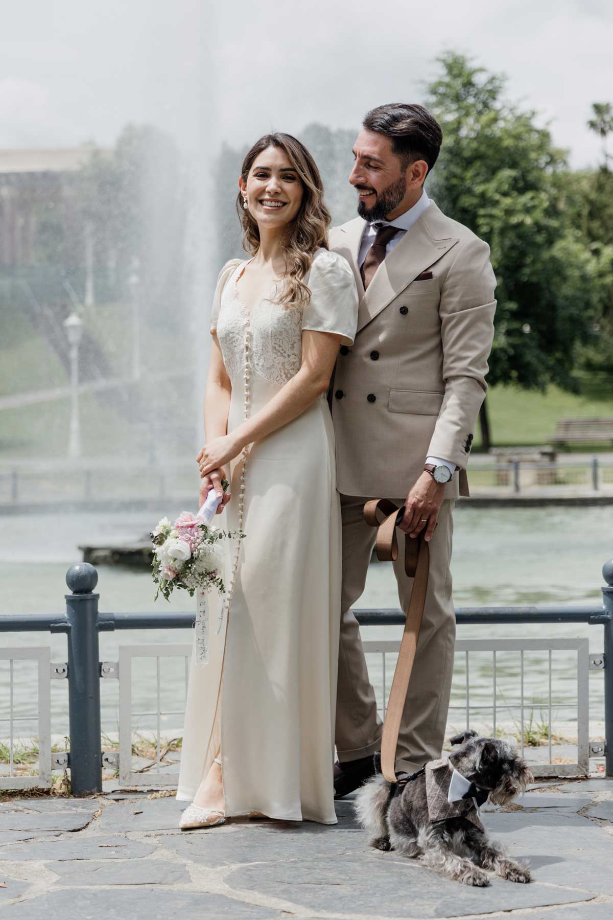 Fotografía novios parque Bilbao
